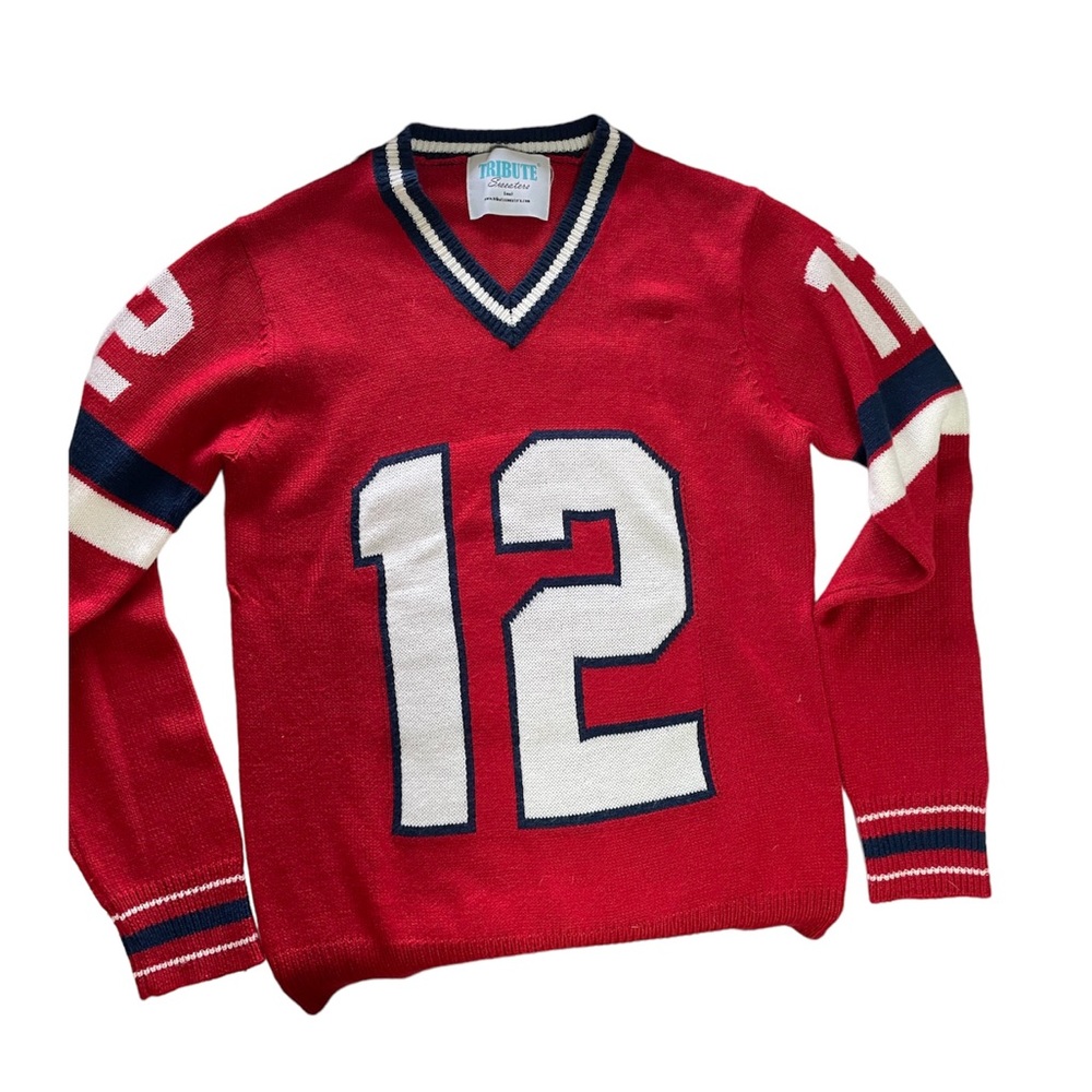 New England Patriots Brady #12 Tribute Sweater, S